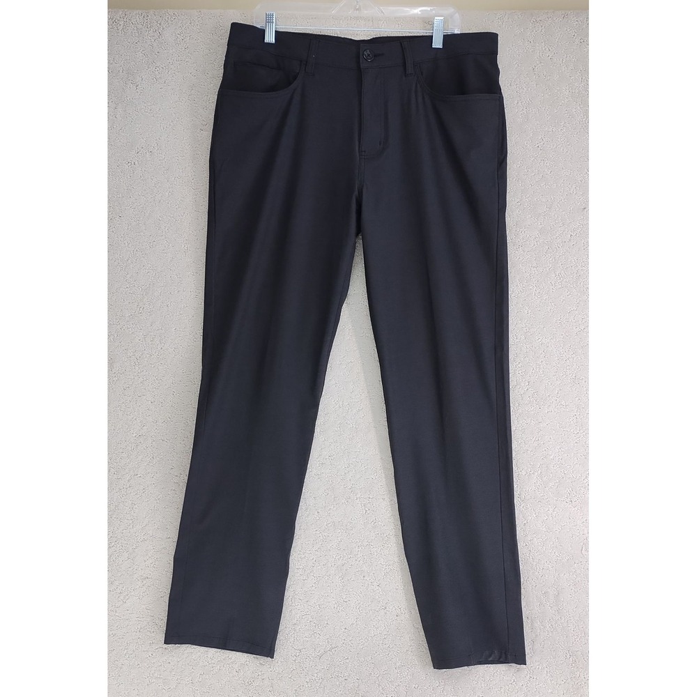 Callaway Pants Mens 34x32 Stretch Golf Straight Leg Slim Fit Black Performance